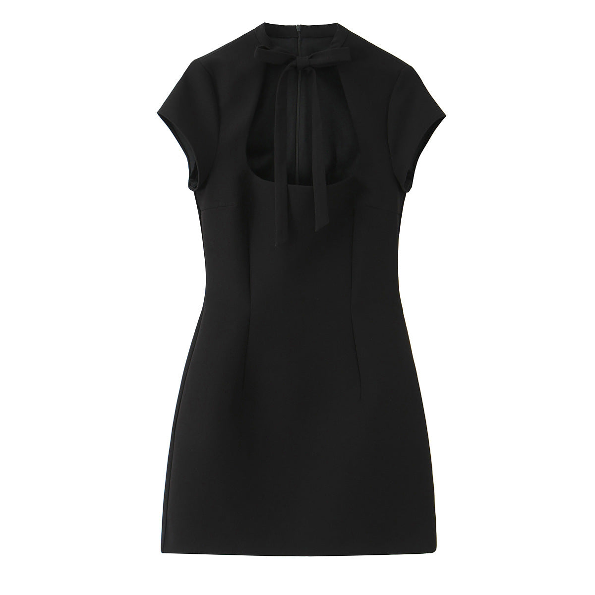 Lace-Up Bow Mini Dress