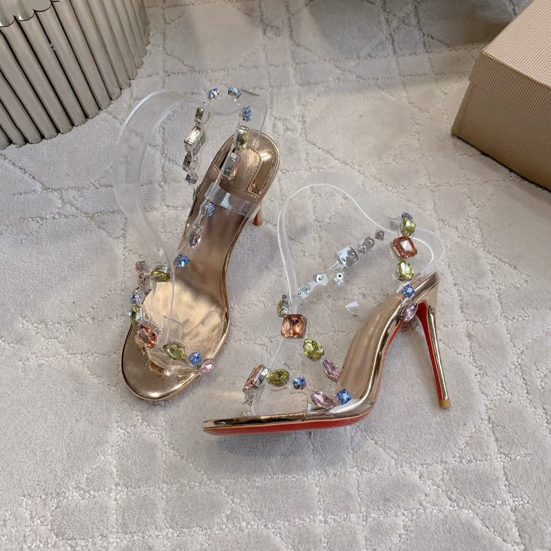 Gemstone High-Heel Sandals