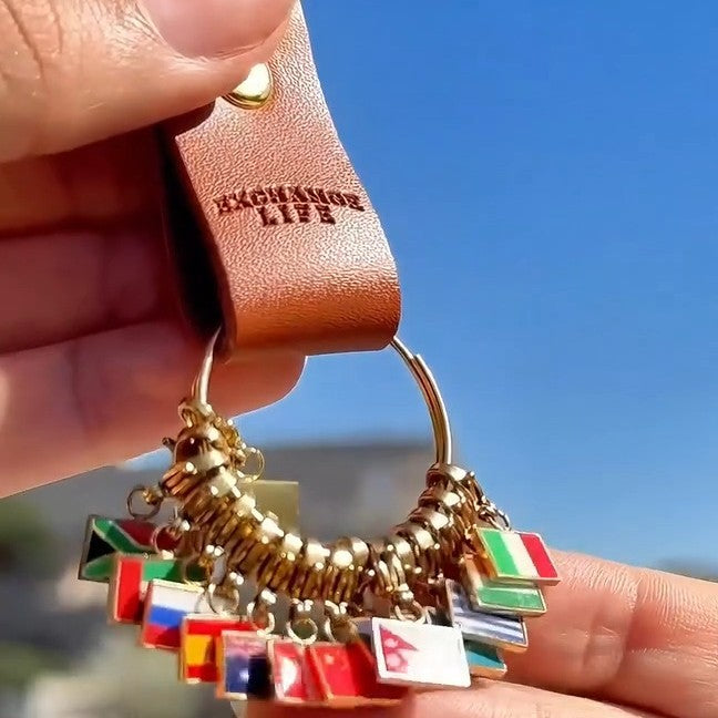 Country Flag Pendant Keychain