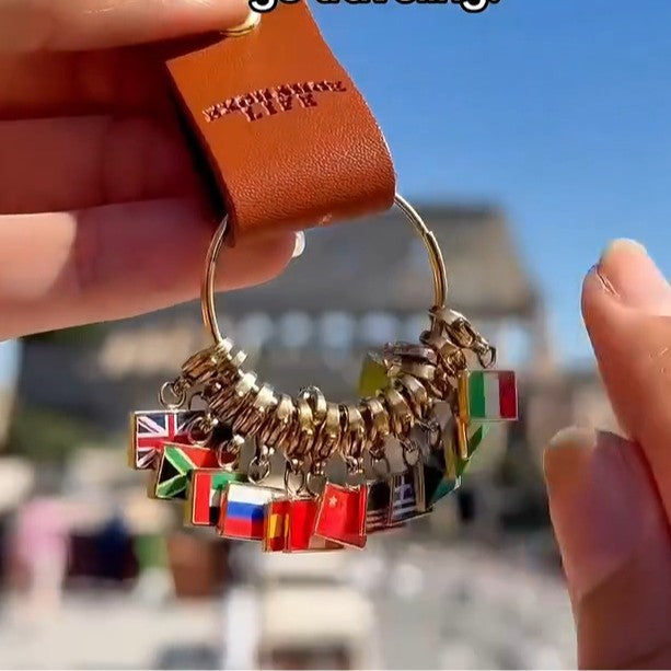 Country Flag Pendant Keychain