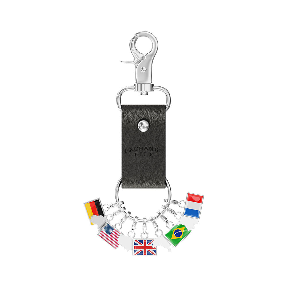 Country Flag Pendant Keychain