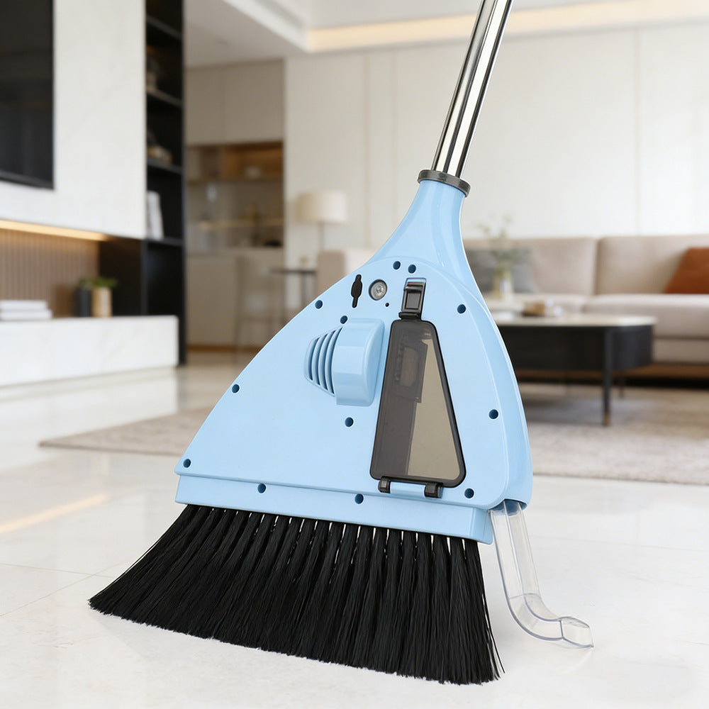 Rosvola Vacuum Broom, 2 in 1 Strong Suction Cordless Sweeper Broom, USB Charging Quiet Floor Sweeper, Broom Vacuum Sweeper for Bedroom, Living Room, Office, Hotel