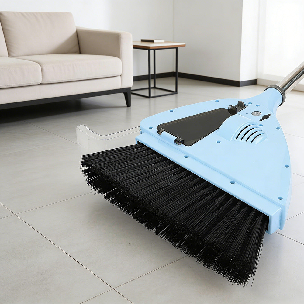Rosvola Vacuum Broom, 2 in 1 Strong Suction Cordless Sweeper Broom, USB Charging Quiet Floor Sweeper, Broom Vacuum Sweeper for Bedroom, Living Room, Office, Hotel