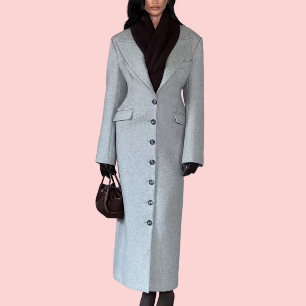 Single-Breasted Lapel Coat