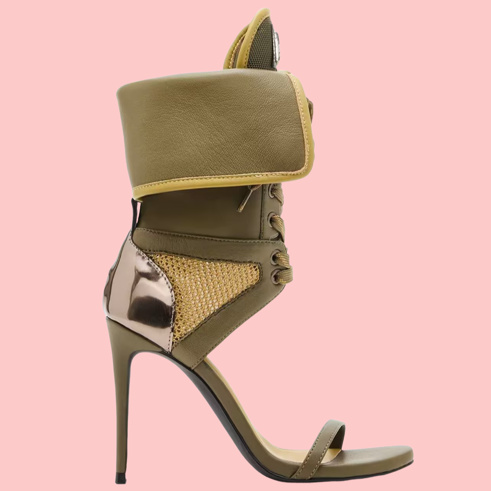 Strappy High-Heeled Sandals