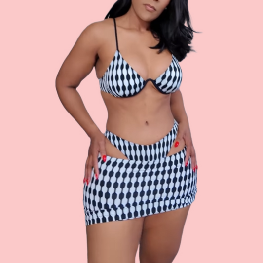 Printed Swimsuit 3-Piece Set