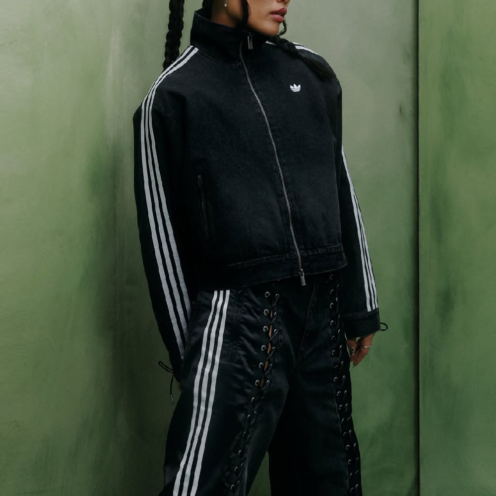 Black Washed Striped Jacket & Tie-Waist Pants Set