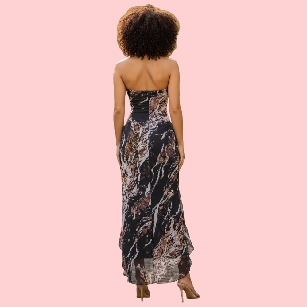 Midnight Mirage Ruffle Dress