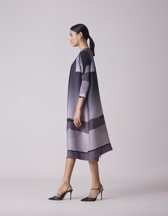 Multi-Color Stretch Midi Dress