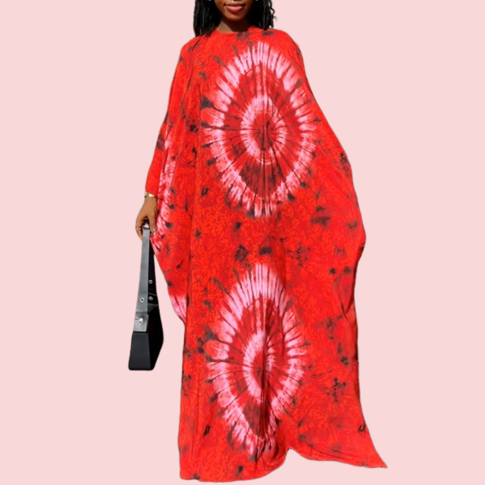 Multi-Colored Backless Maxi Dress