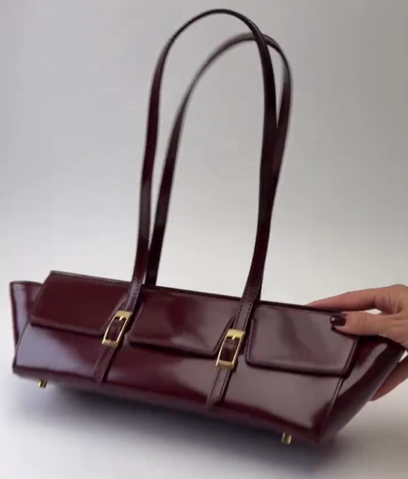 Long Leather Handbag