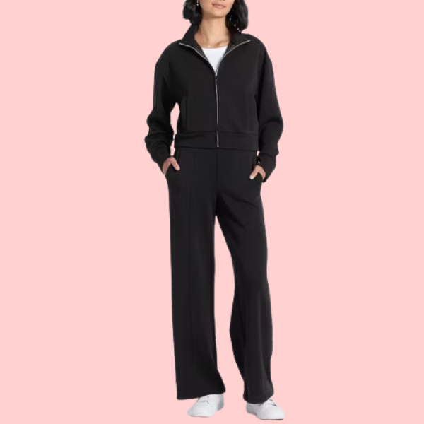 Women's Sandwashed Zipper Jacket & Pants Set