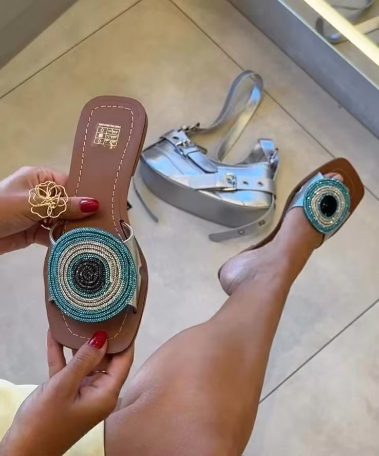 Evil Eye Flat Slippers