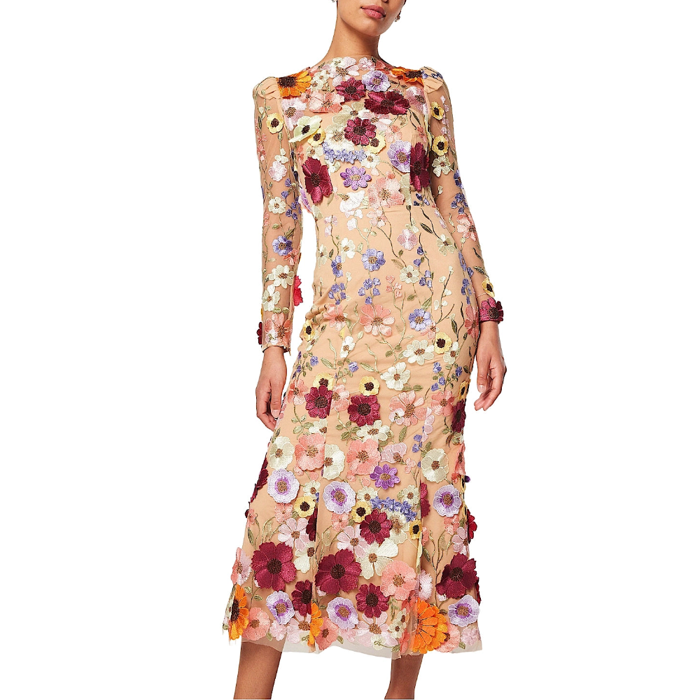 Floral Embroidered Maxi Dress
