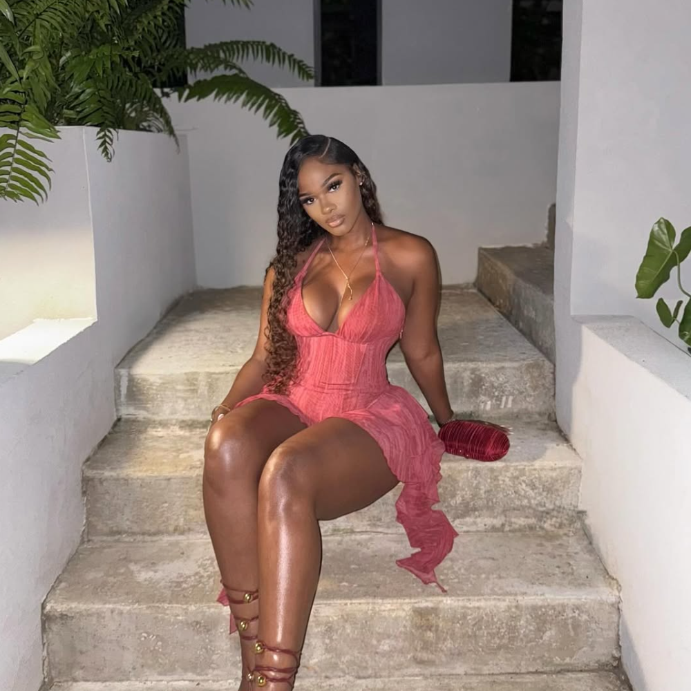Red Ribbon Halter Neck Rompers