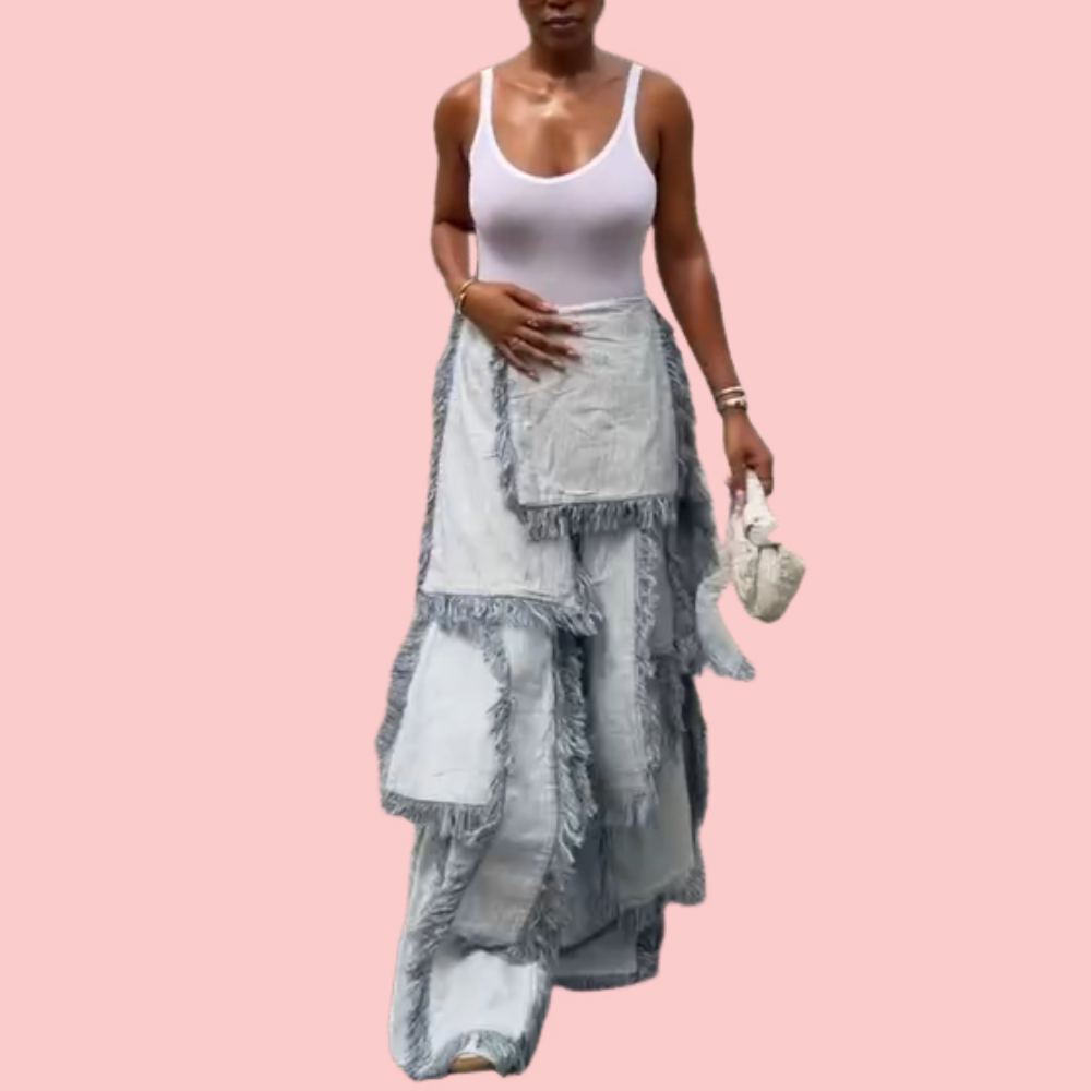 Shredded Patch Pants