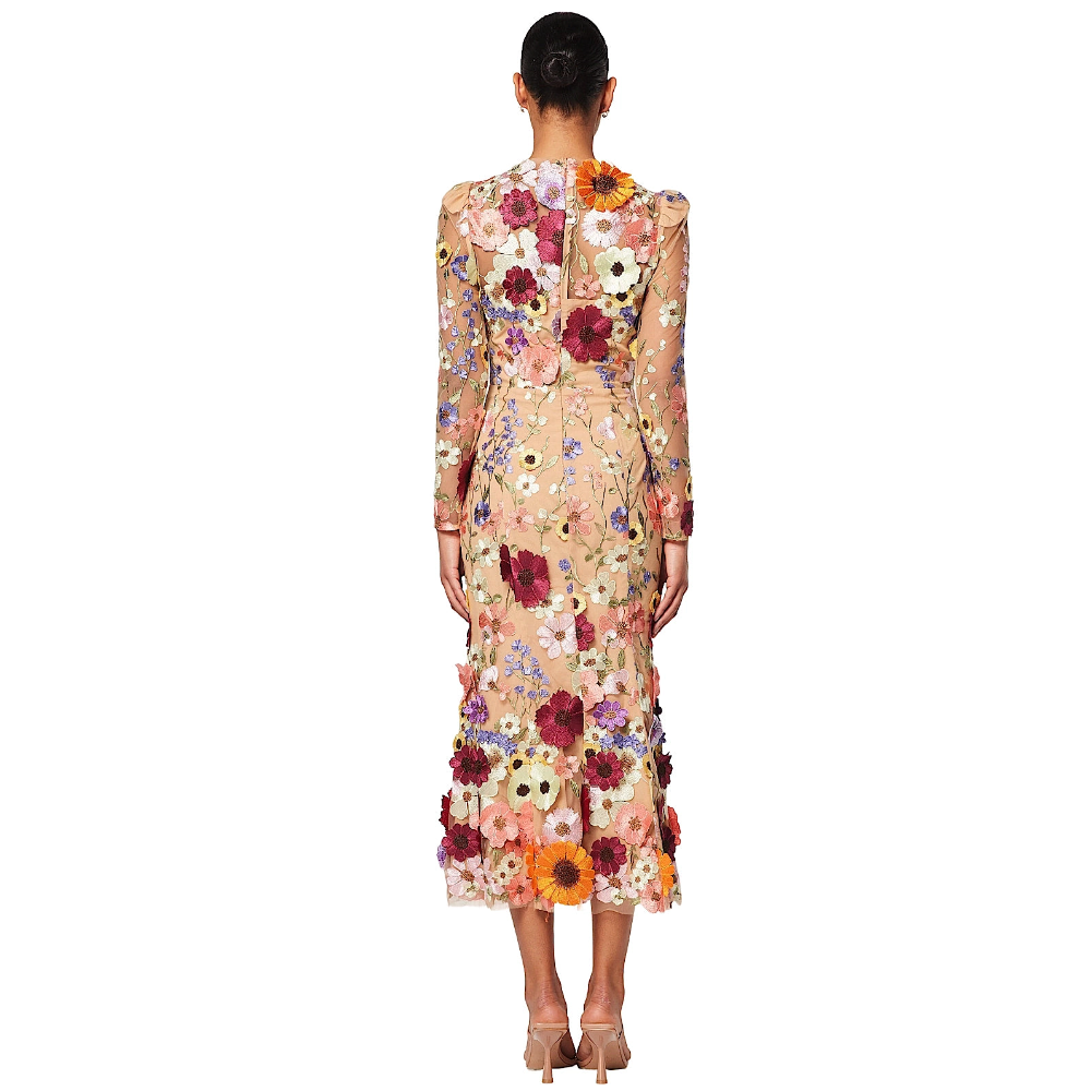 Floral Embroidered Maxi Dress