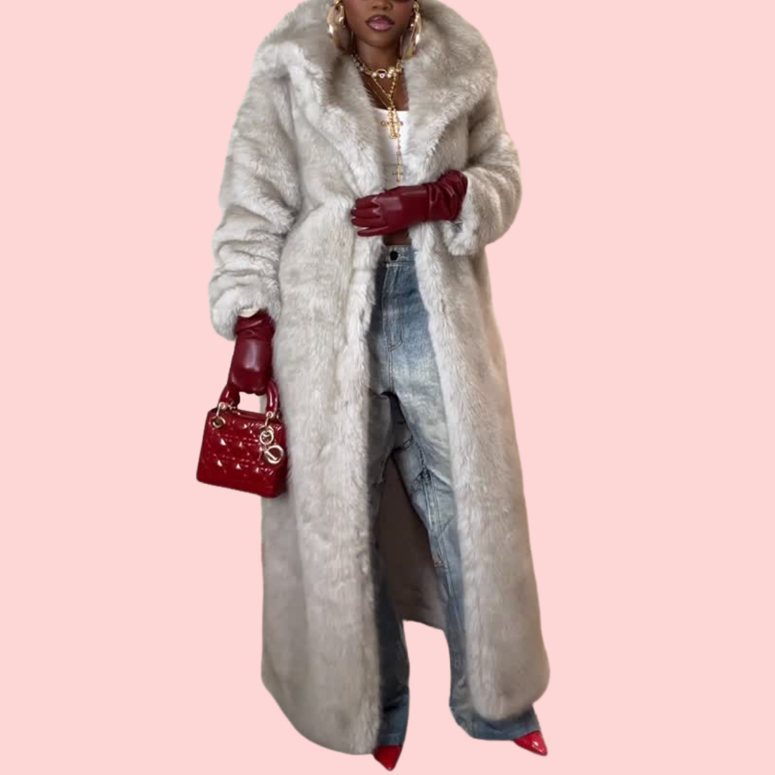 Long Faux Fur Coat