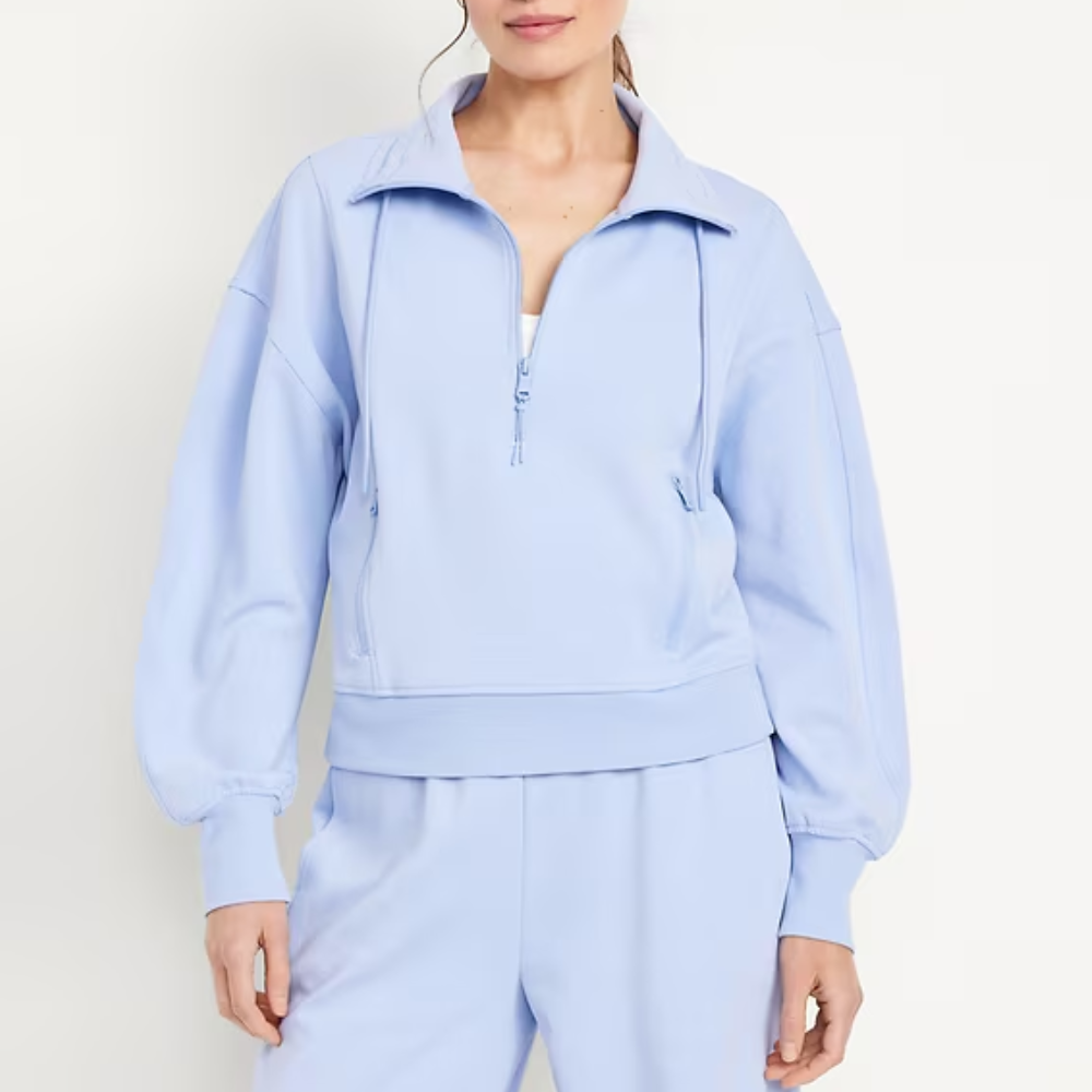 Fleece Half-Zip Sweatshirt & Pants Set