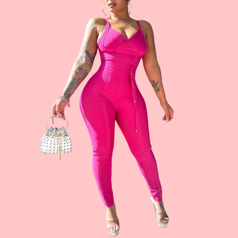 Camisole V-Neck Strappy Jumpsuit