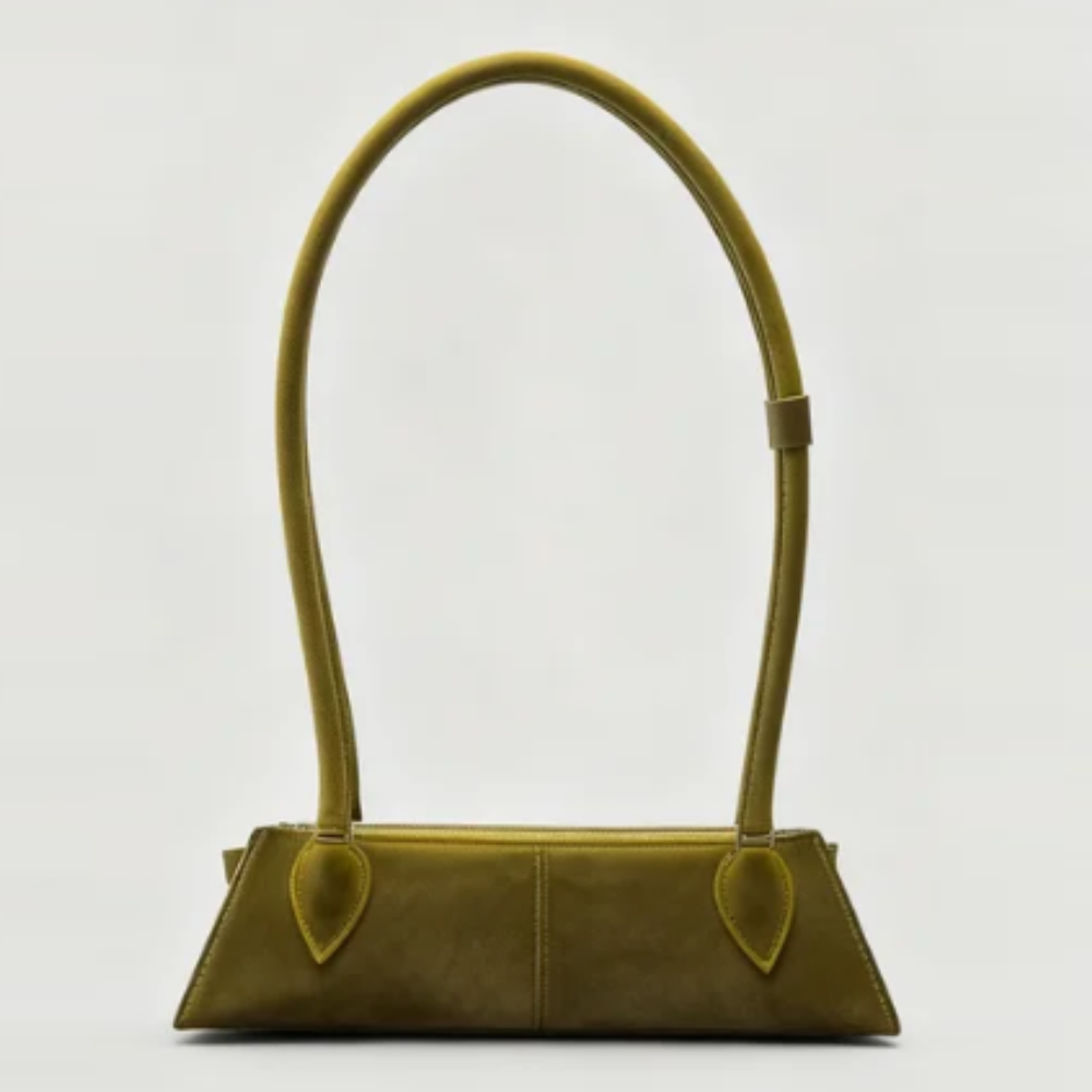 Green Suede Shoulder Bag