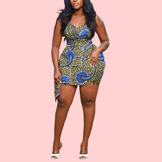 Sequined Pattern Strapless Mini Dress