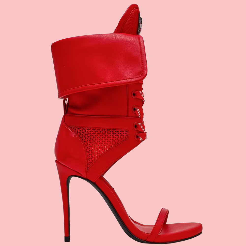 Strappy High-Heeled Sandals