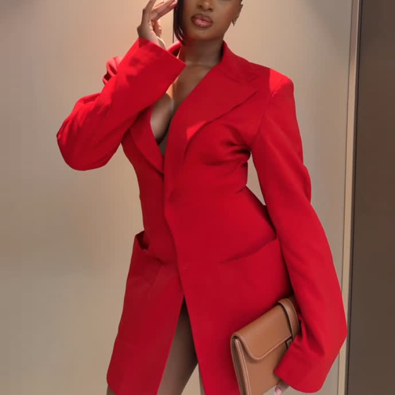 Red Elegant Blazer