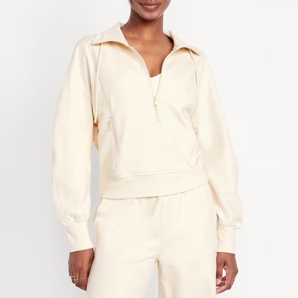 Fleece Half-Zip Sweatshirt & Pants Set