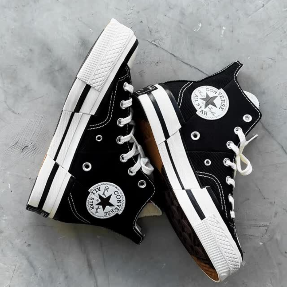 Classic Offset Black and White Sneakers