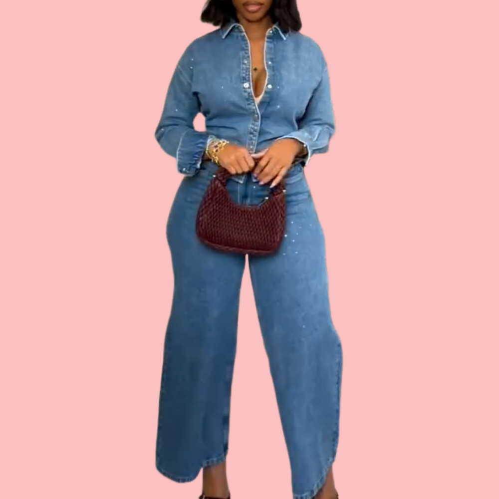 Blue Denim Shirt & Jeans Set