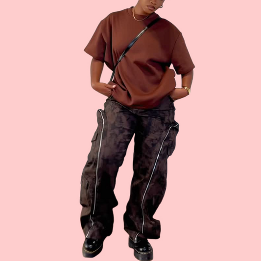 Camouflage Zipper Pocket Pants