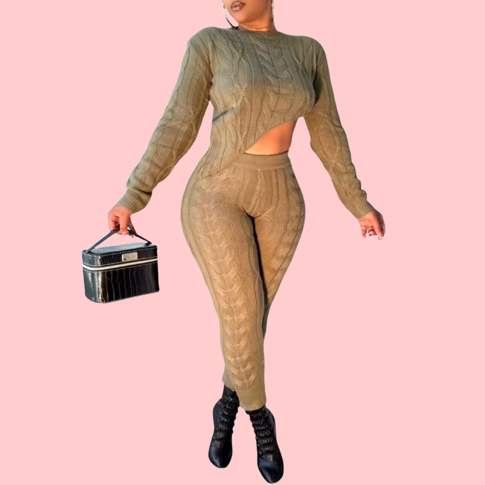Knit Sweater Two-Piece Set