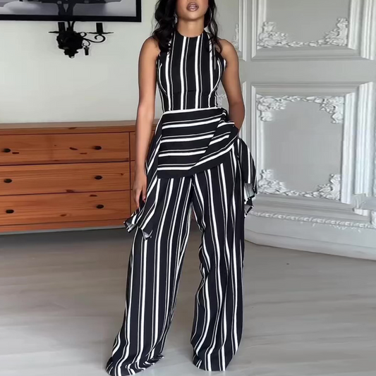 Elegant Backless Wide-Leg Jumpsuit