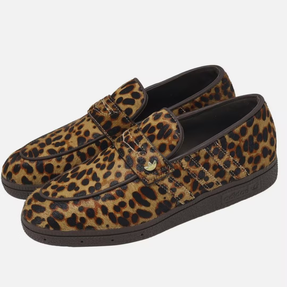 Leopard-print Suede Loafers