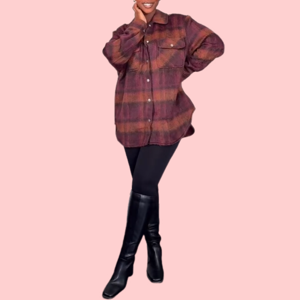 Wool Plaid Pocket Shirt