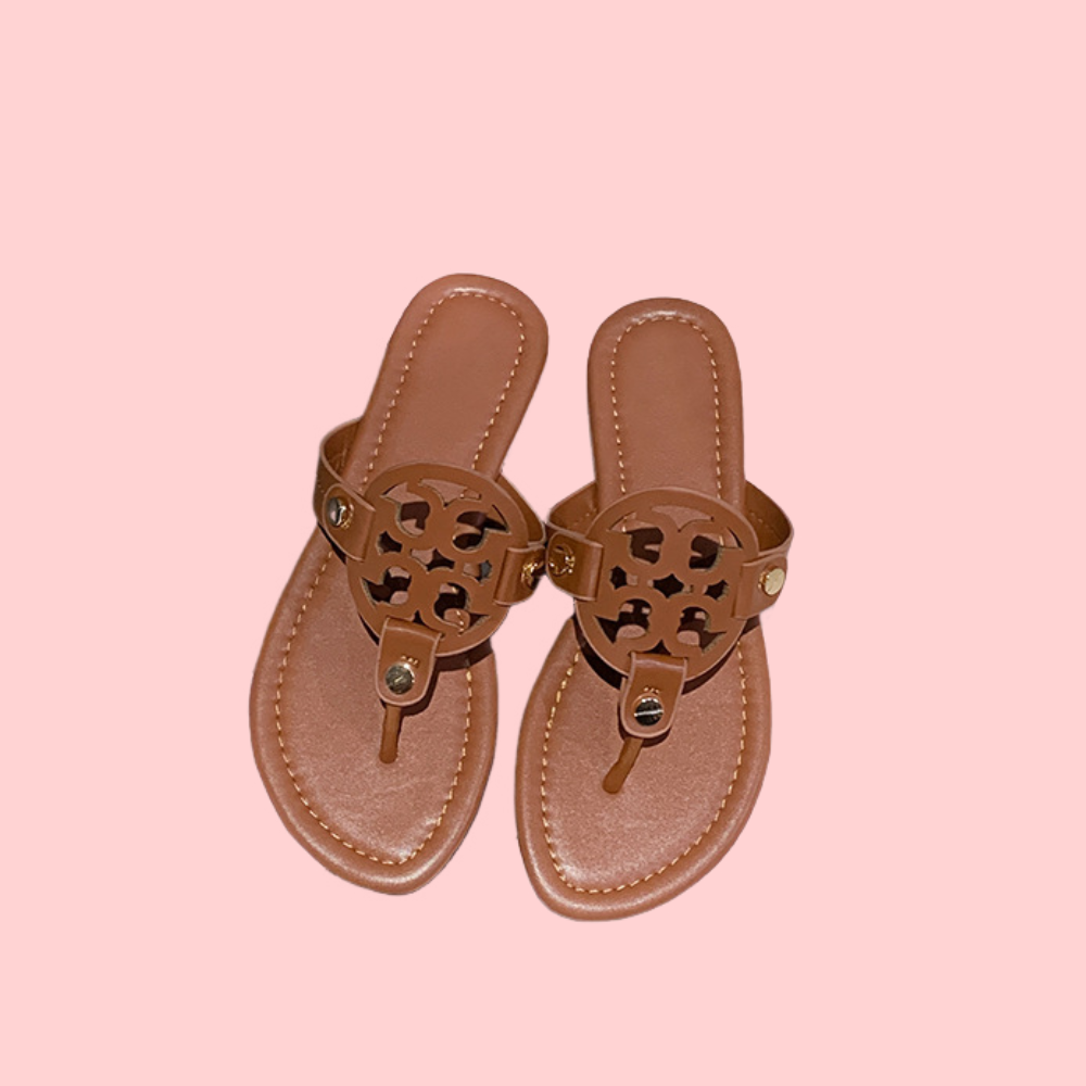 Patterned Openwork Slippers