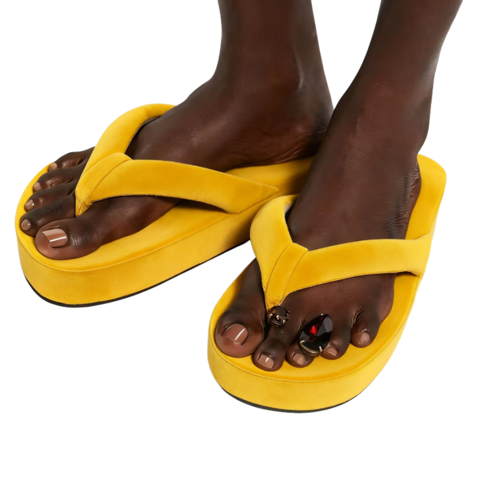 Plush-lined Thick-Soled Slippers
