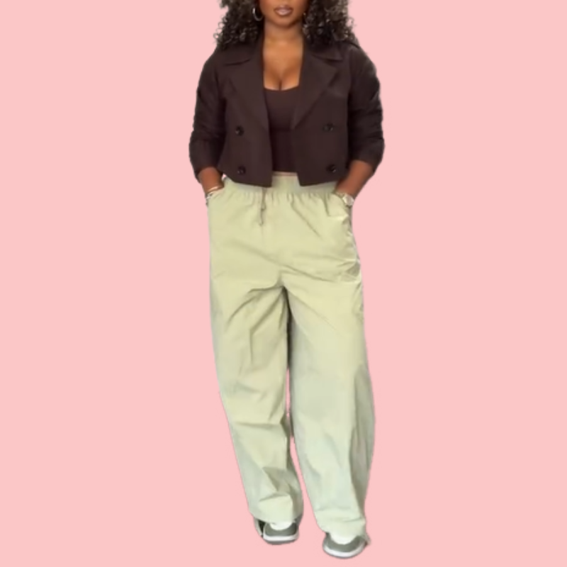 Green Drawstring Athletic Pants