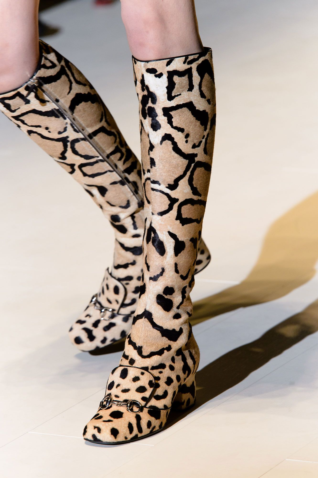 Women's Leopard Print High-Heel Boots