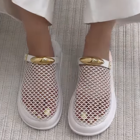 Solid Color Mesh Flip Flops