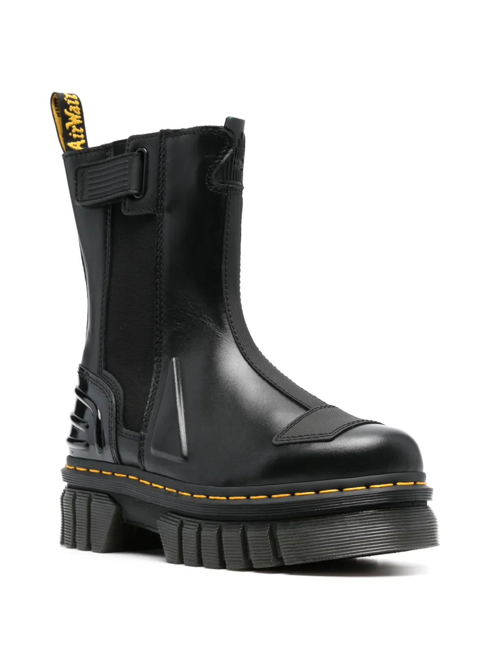 High-heeled Zipper Leather Boots