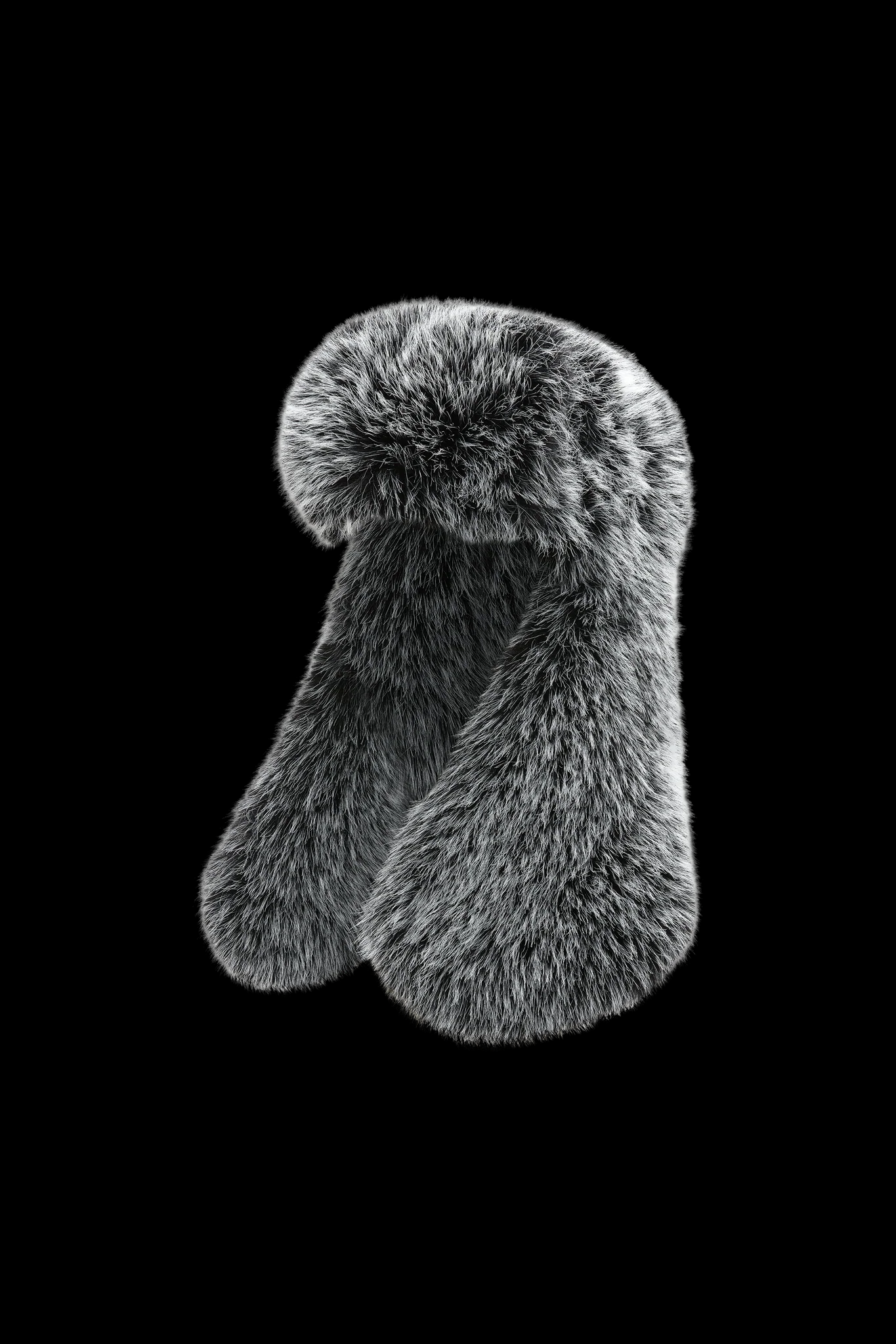 Pepper-Brown Faux Fur Long Coat & Hat