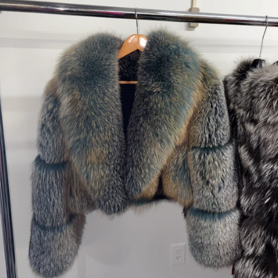 Gradient Fur Short Coat
