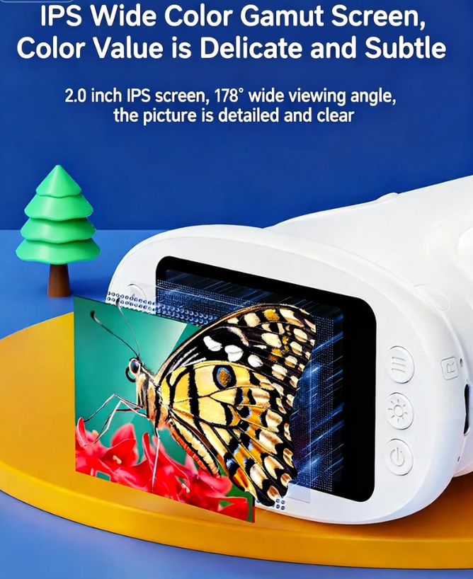 1000X Handheld Digital Microscope for Kids, Pocket Microscope with 2.0" IPS Screen