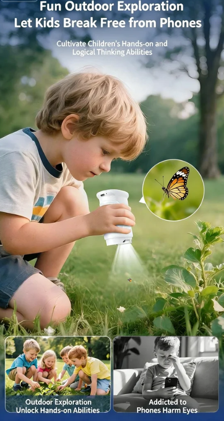 1000X Handheld Digital Microscope for Kids, Pocket Microscope with 2.0" IPS Screen