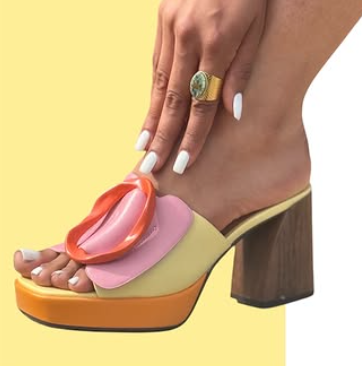 Women's Thick-Heeled Contrast Summer Sandals