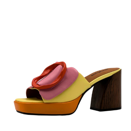 Women's Thick-Heeled Contrast Summer Sandals