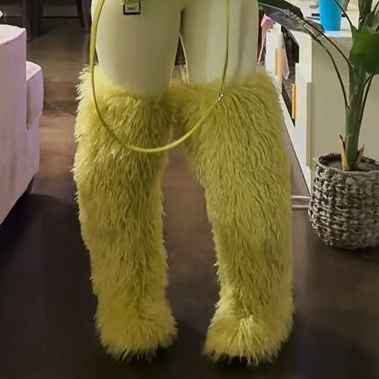 Faux Fur-Trimmed Boots