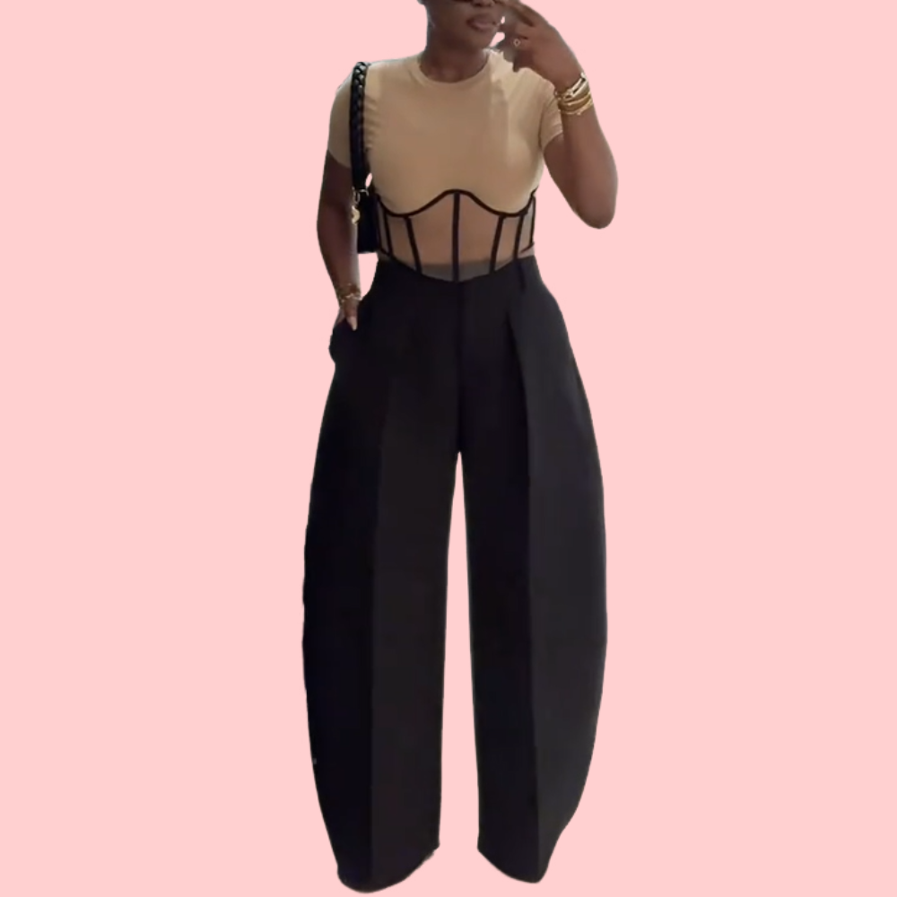Black Wide-Leg Trousers